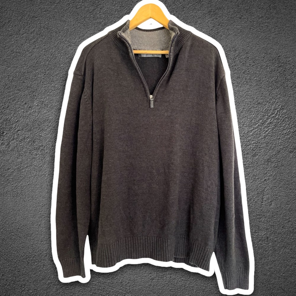 Oscar De Le Renta Pullover Sweater XL 3/4 Zip
